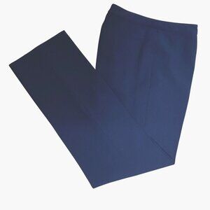 ESCADA Wool Blend Dress Pants Navy Blue High Rise Tailored Trousers Sz 6 36 x 30